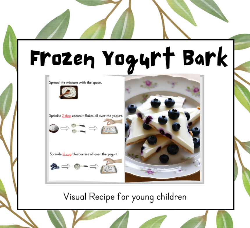 Frozen Yogurt Bark Visual Recipe