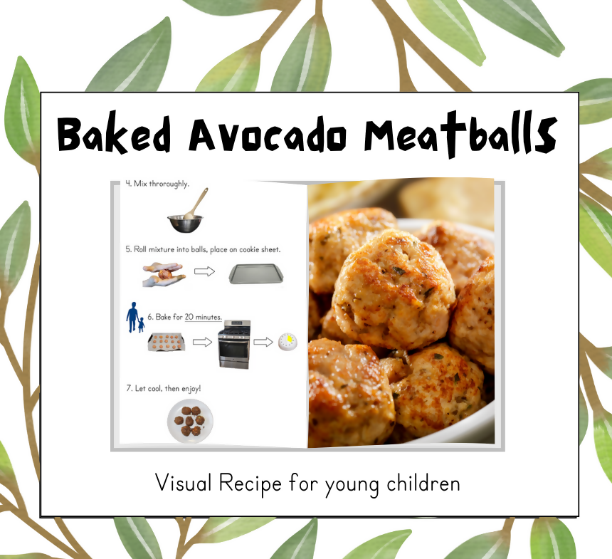 Baked Avocado Meatballs Visual Recipe