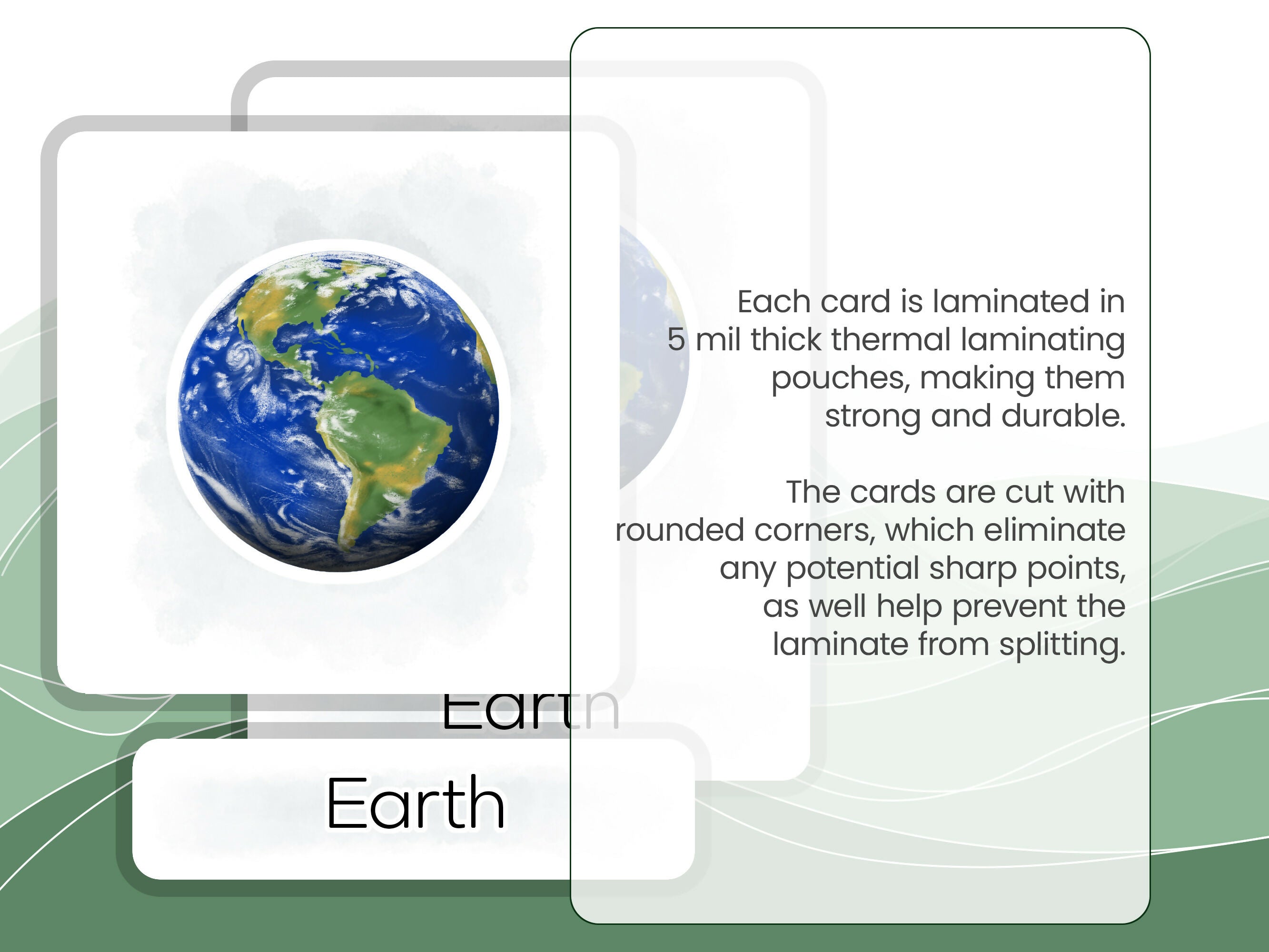 Nomenclature Cards Set - Illustrated Planets