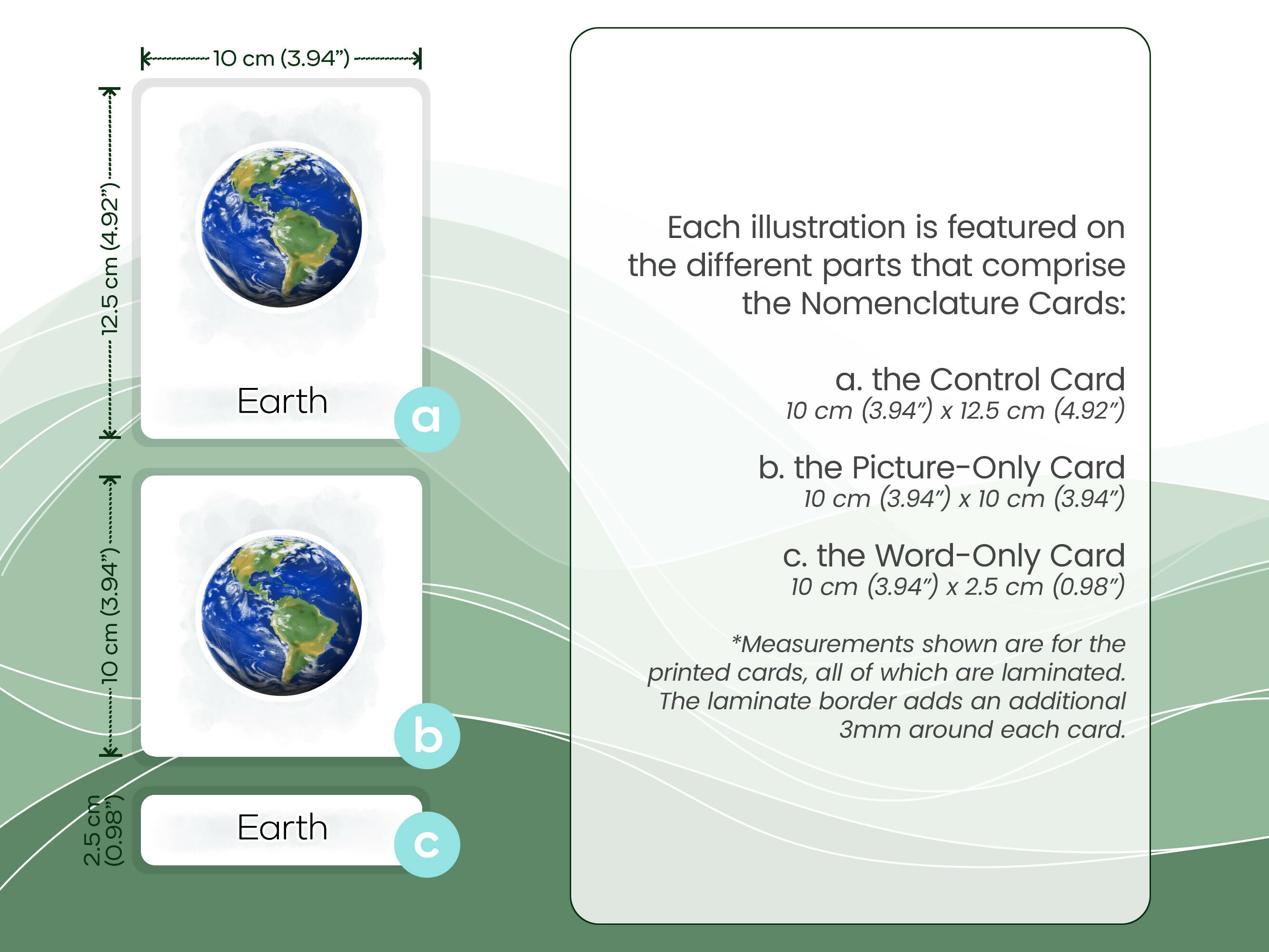 Nomenclature Cards Set - Illustrated Planets