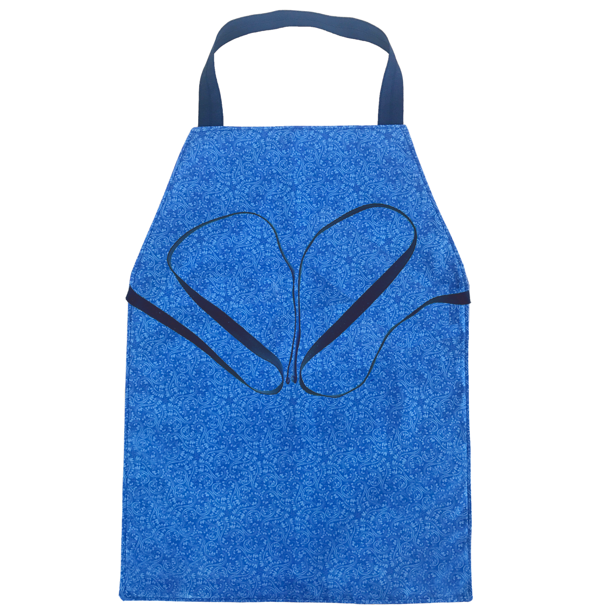 Cerulean Blue Cloth Apron - Maitri Learning
