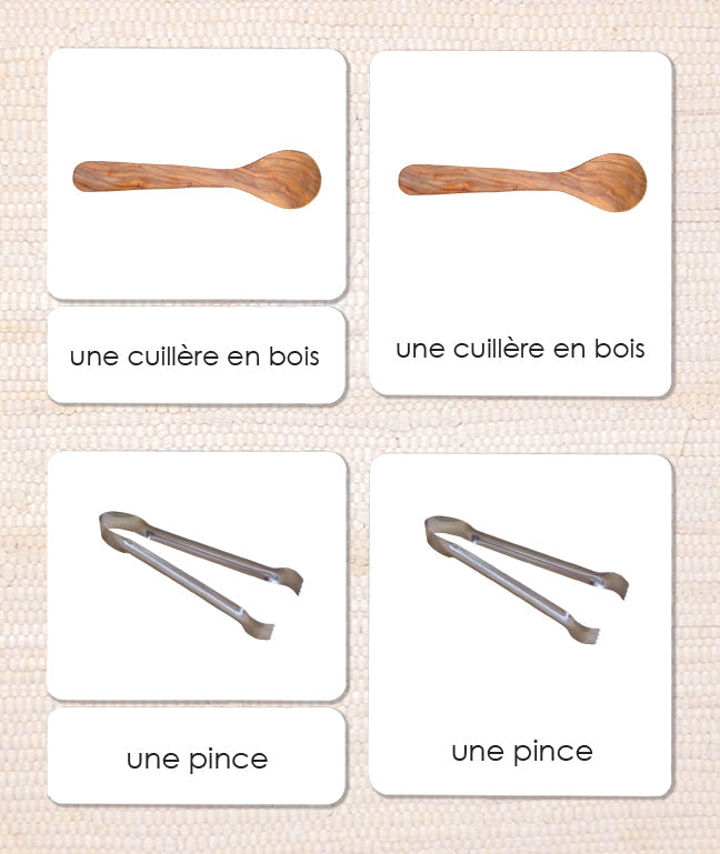 French Utensils 3-Part Reading