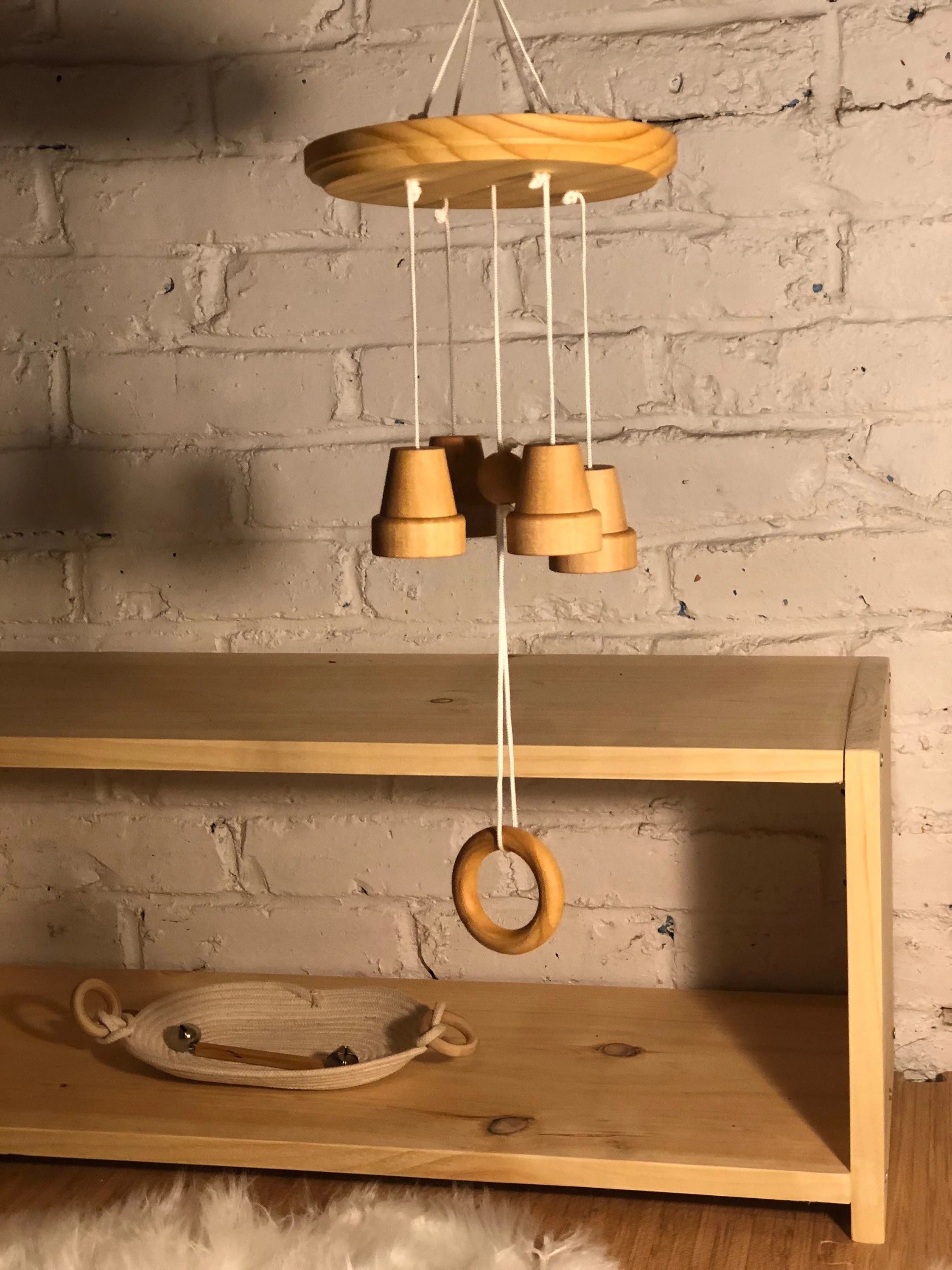 Wooden Bell Chimes Mobile (Please read item description!)