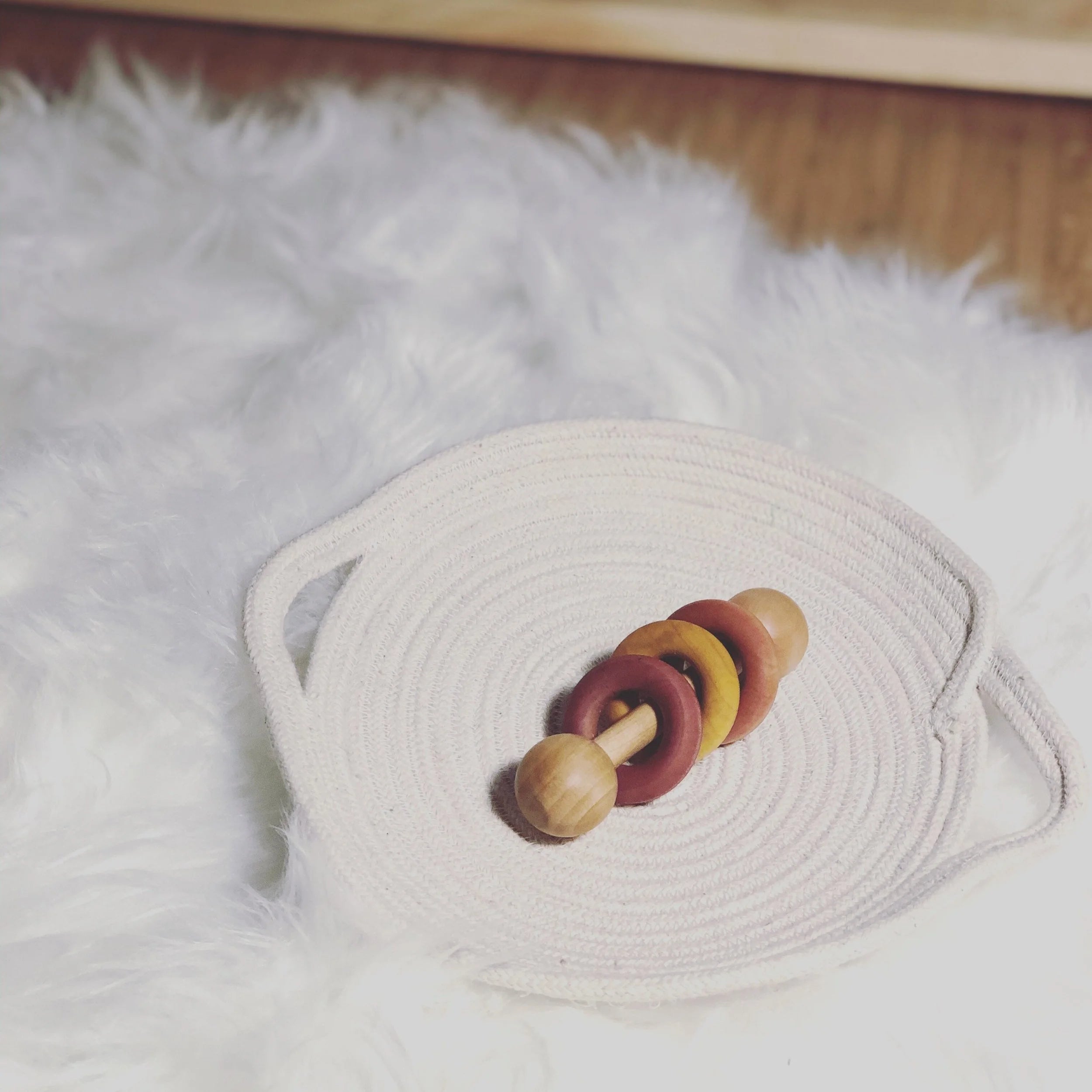 Essential Montessori Classic Wooden Ring Shaker