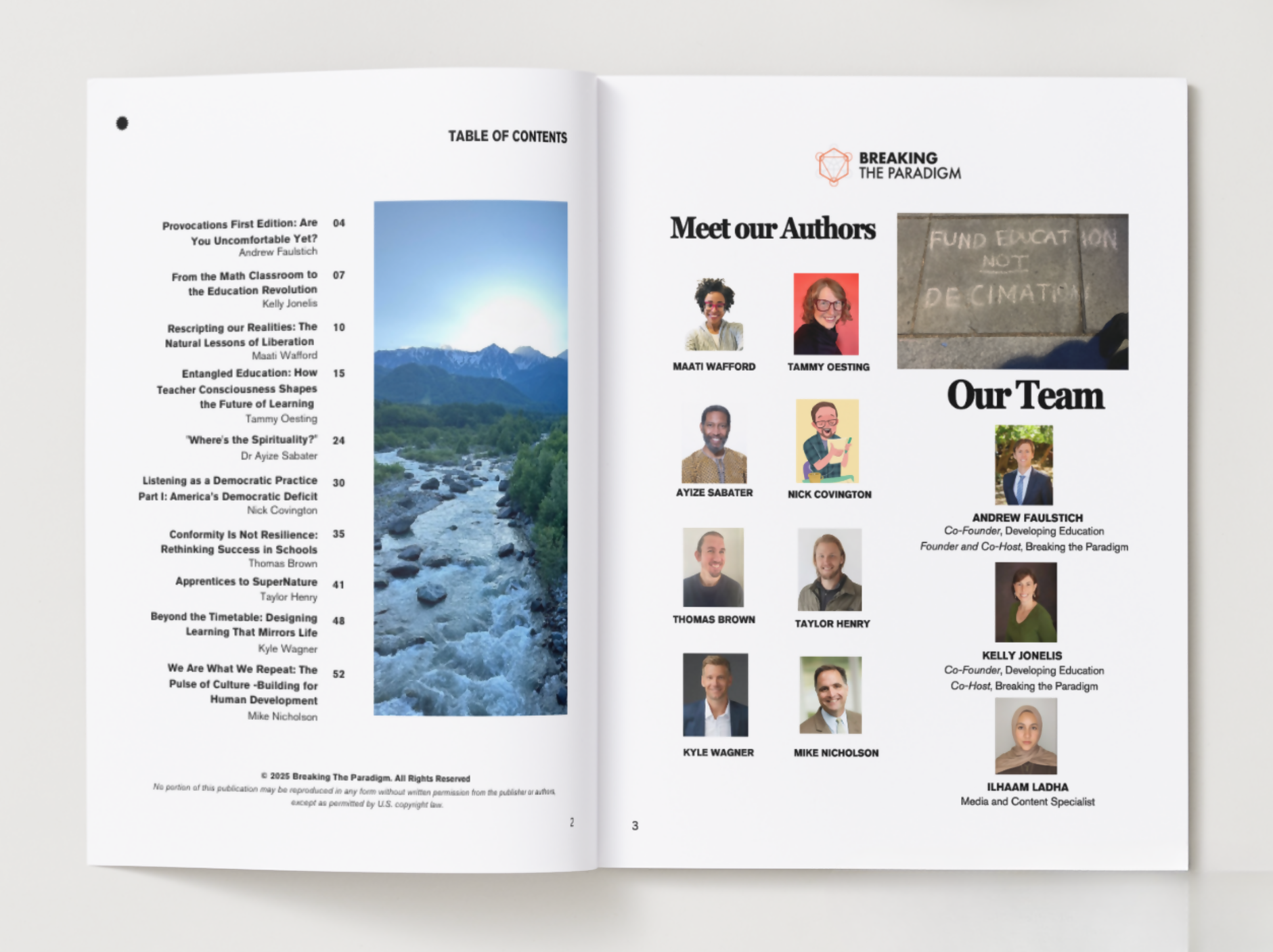 Interdependence and Human Unity: Provocations Magazine, Edition 1