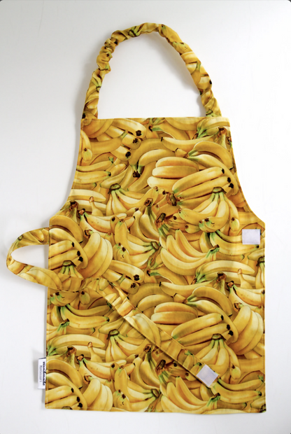 Cooking and Food Prep Aprons - Toddler & Child Size - Bananas, Carrots, Strawberries, Kitchen Utensils