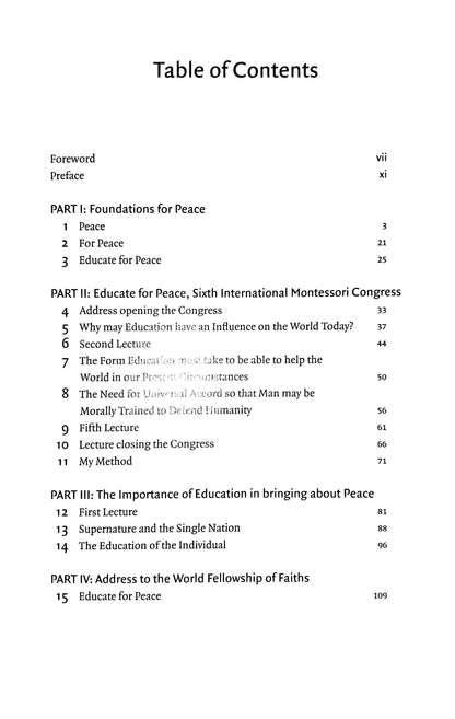 Education and Peace