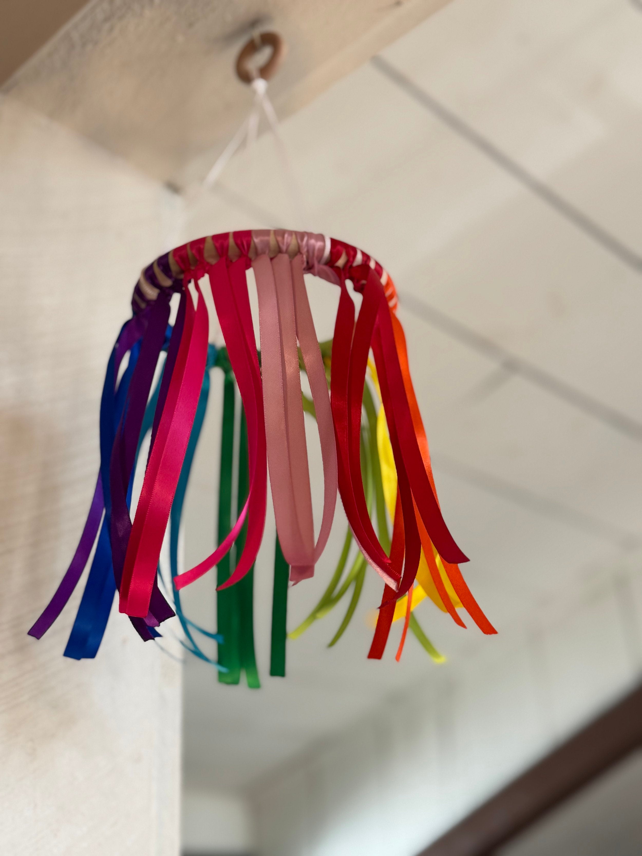 Tactile Rainbow Ribbon Mobile