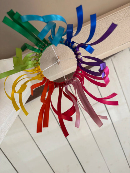Tactile Rainbow Ribbon Mobile