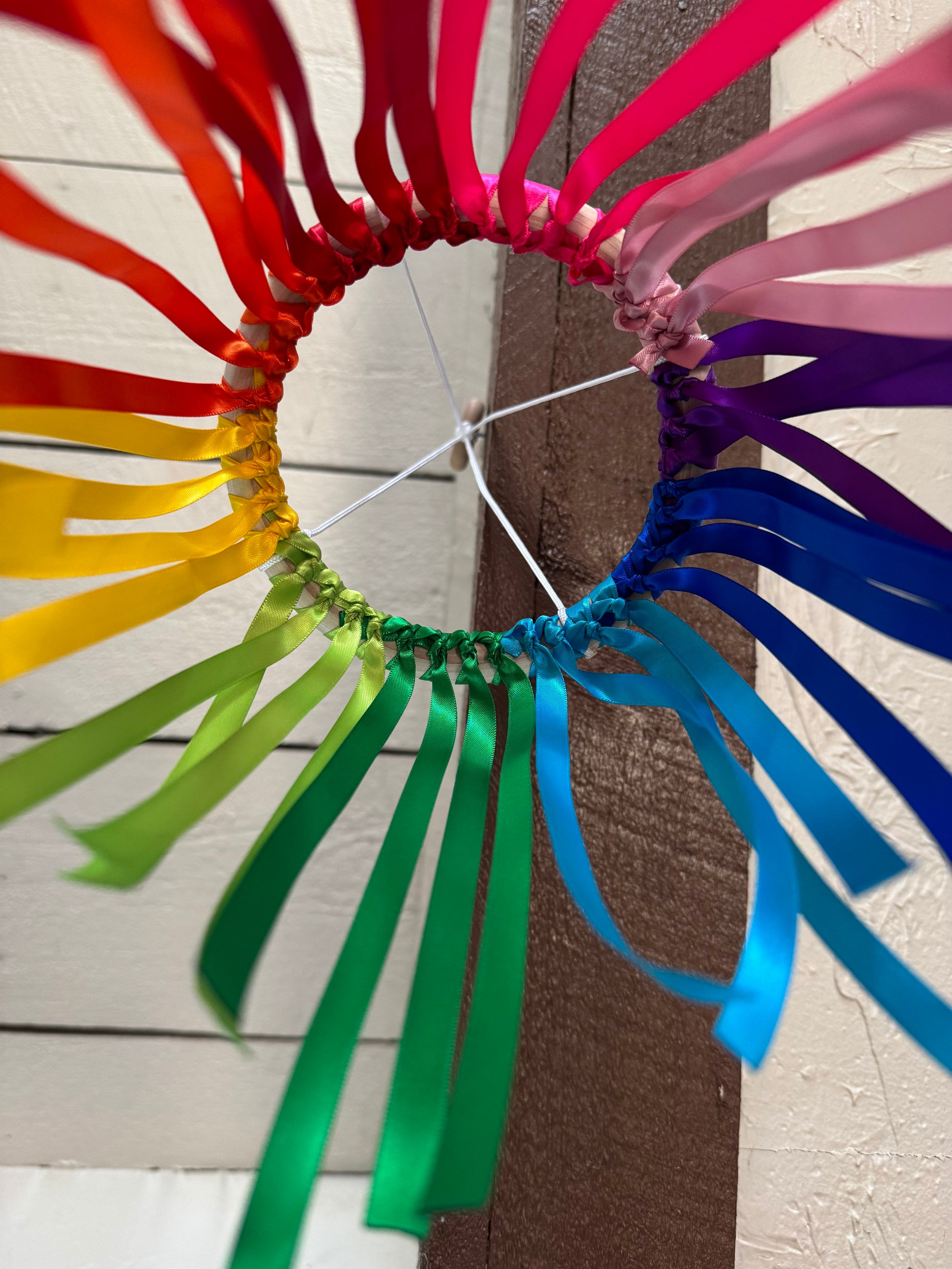Tactile Rainbow Ribbon Mobile