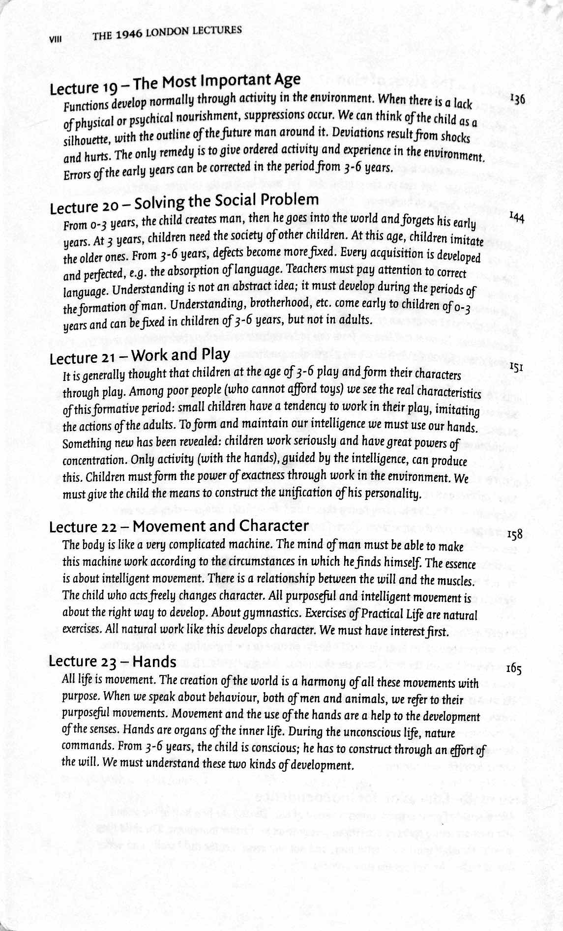 The 1946 London Lectures of Maria Montessori