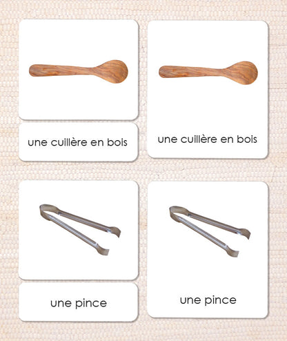 French Utensils 3-Part Reading