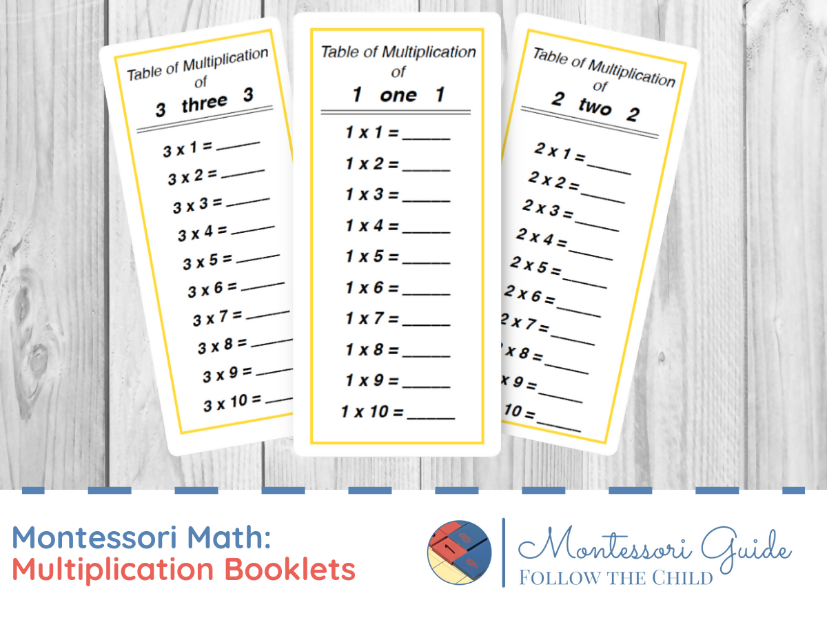 Montessori Multiplication Booklets