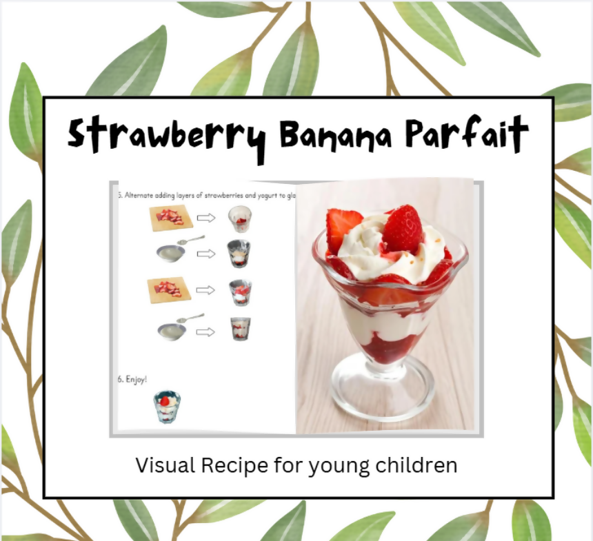 Strawberry Banana Parfait Visual Recipe