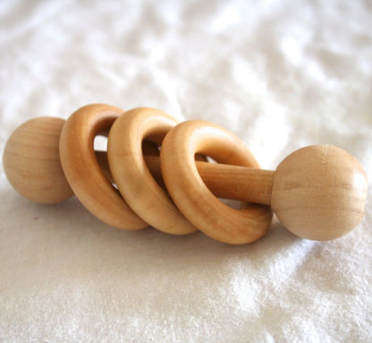 Essential Montessori Classic Wooden Ring Shaker