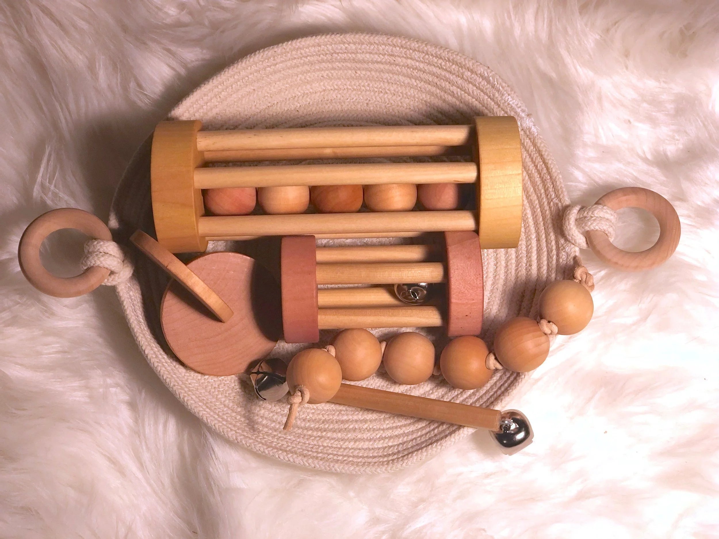 Deluxe Gift Set - Five Pack with Handmade Basket - Baby's First Christmas