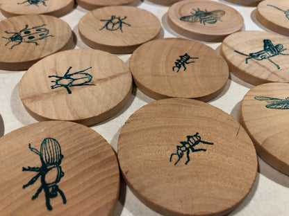 Wooden Matching Memory Game (Insects)