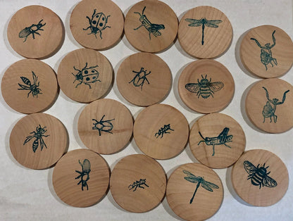 Wooden Matching Memory Game (Insects)