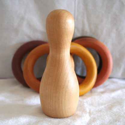 Wooden Bowling Pin Stacker (Small) - Learning Game and Shelf Material