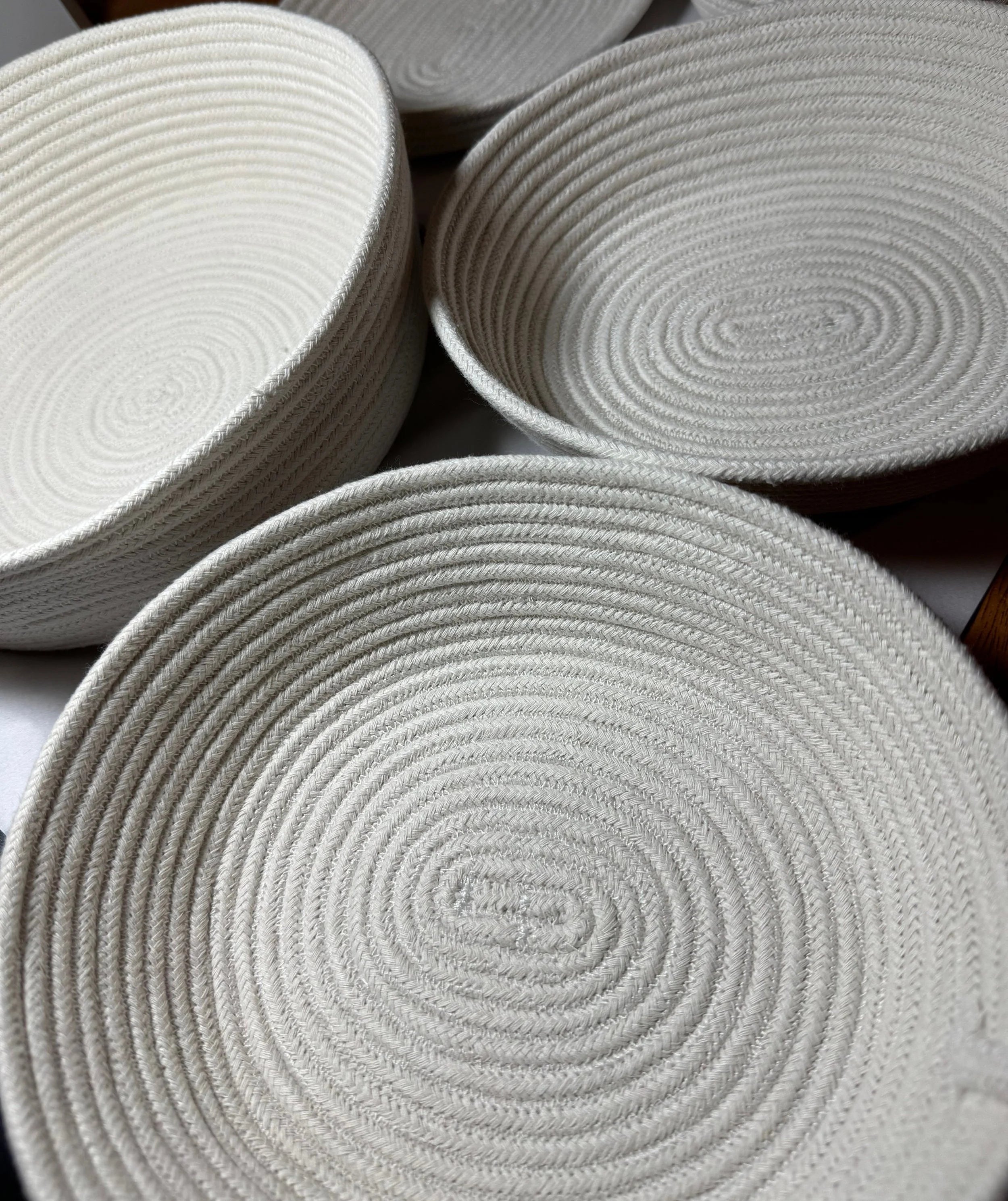 Handmade Rope Basket for Montessori Materials, Listing Only for Essential Montessori Shelf Tray, organic cotton, optional handles