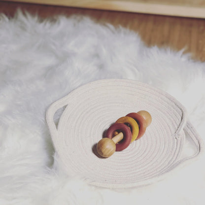 Essential Montessori Classic Wooden Ring Shaker