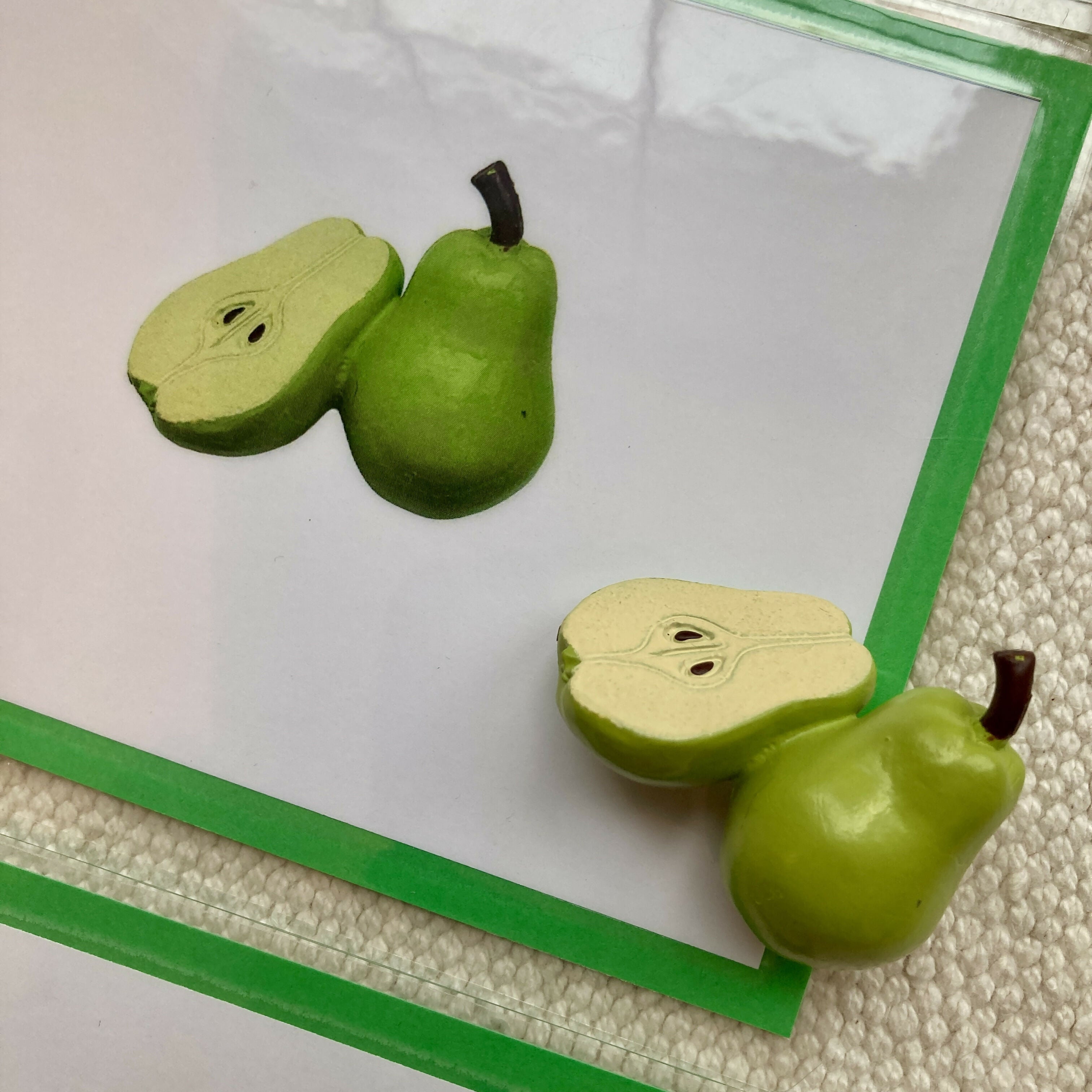 Exact Matching Language Objects and Digital PDF Cards - Fruits & Vegetables - Montessori Toddler Activity for Vocabulary development