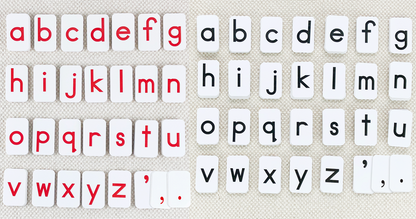 Red Print Movable Alphabet