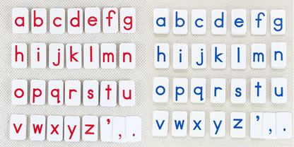 Blue Print Movable Alphabet