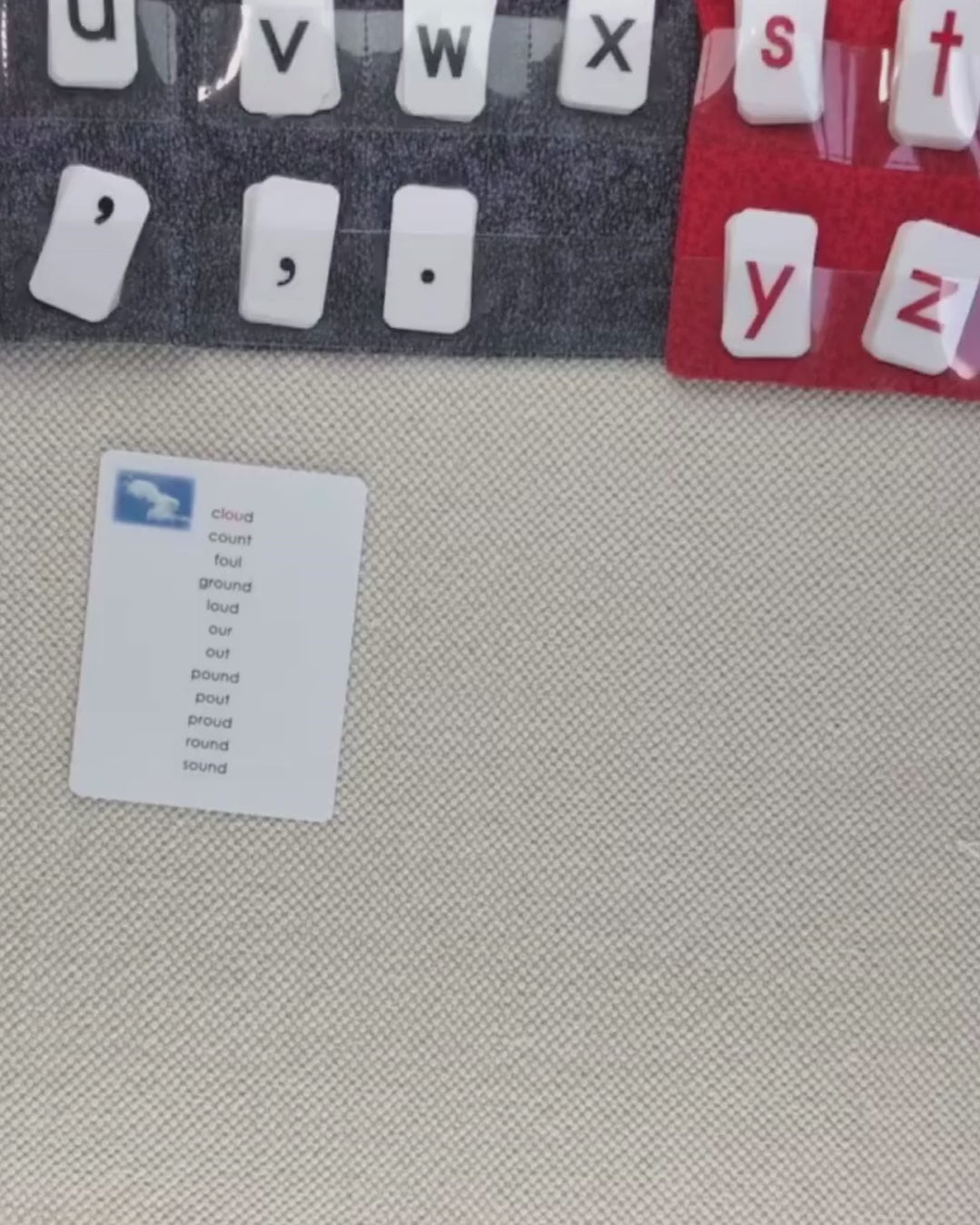 Red Print Movable Alphabet