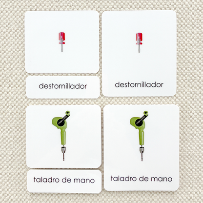 Spanish The Child's Tools 3-Part Cards