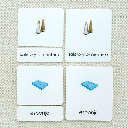 Spanish In the Kitchen 3-Part Cards