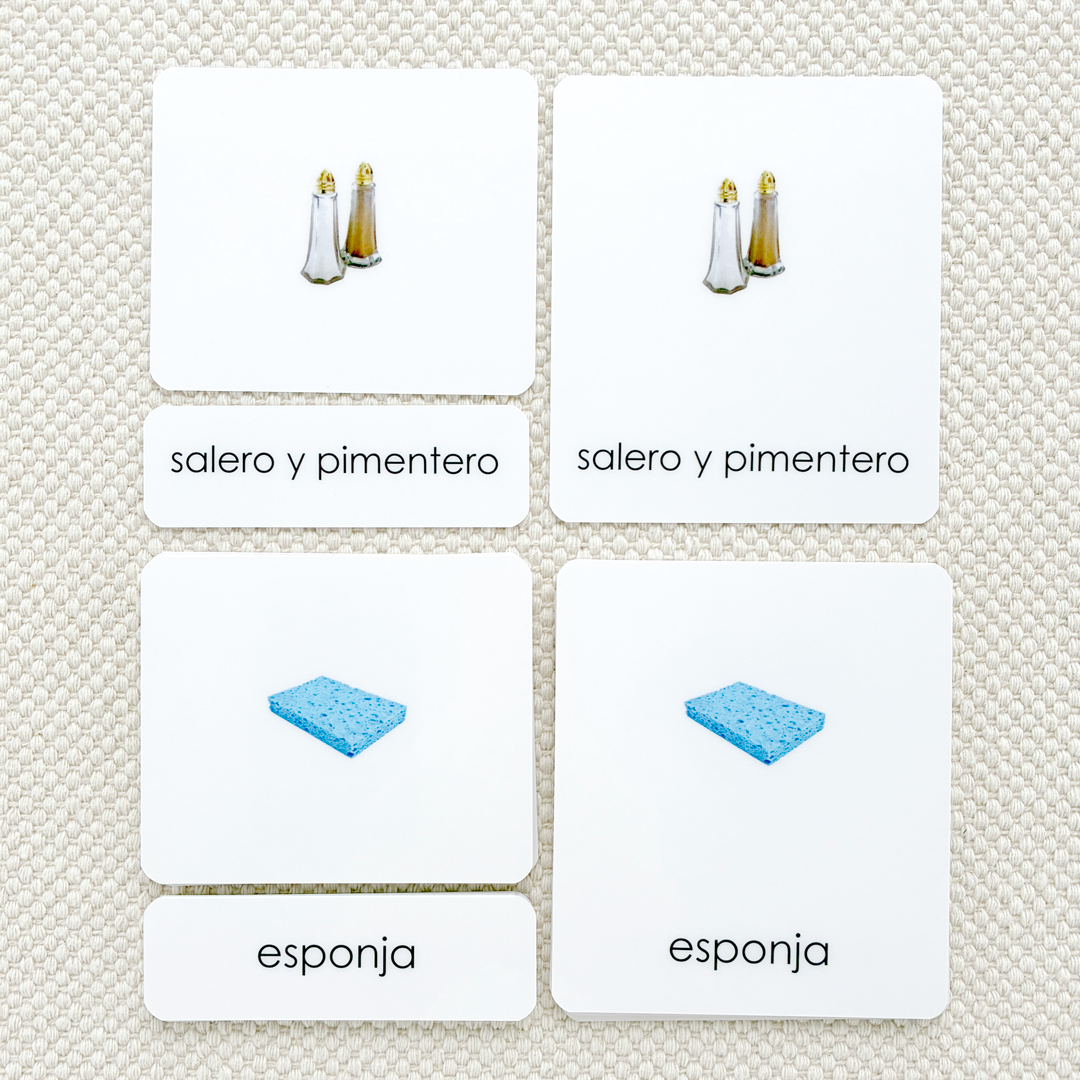 Spanish In the Kitchen 3-Part Cards