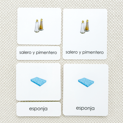 Spanish In the Kitchen 3-Part Cards