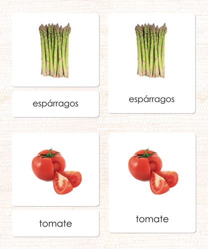 Spanish Vegetables 3-Part Reading