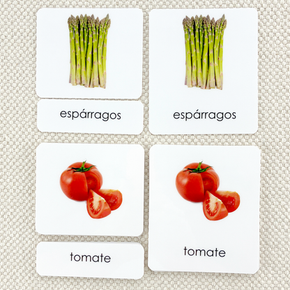 Spanish Vegetables 3-Part Reading