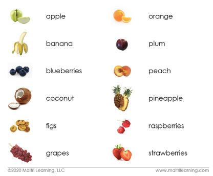 Fruit Toddler Cards