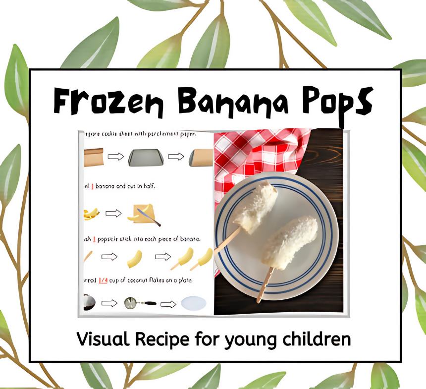 Frozen Banana Pop Visual Recipe