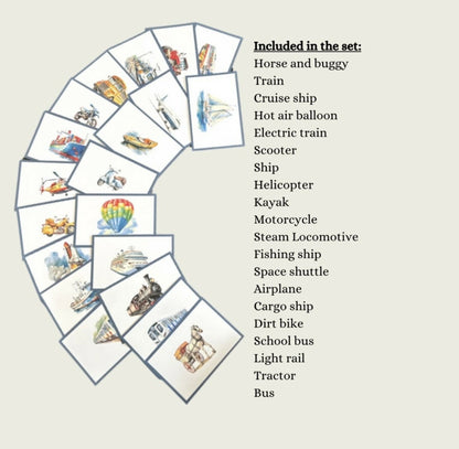 Transportation Language Cards