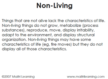 Living/Non-Living Sorting