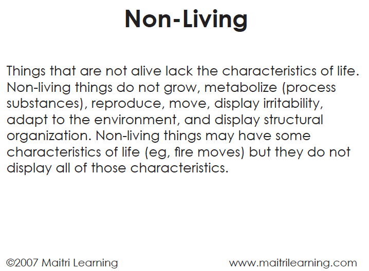 Living/Non-Living Sorting