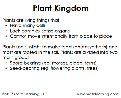 Plant/Animal Kingdom Sorting
